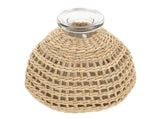 Handmade Woven Vase Light Brown Glass Natural Grass Home Adorn 1Pc V1366-AZ2-W-25479