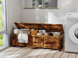 Levede Storage Bench Rustic Wooden Storage Cabinet CH1164-BR-AU