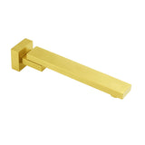 Brushed Gold Square Stainless Steel 180 Swivel Bathtub Faucet Water Outlet Spout V1233-SP604BG