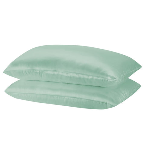 MULBERRY SILK PILLOW CASE TWIN PACK - SIZE 51X76CM - MINT ABM-204375