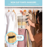 2 Pack Space Savings - Non-Slip Trouser With Foam Padded Swing Multi-Layer V1188-MS-227-2515