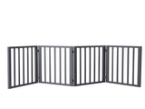 Wooden Pet Gate Dog Fence Retractable Grey 600x 3MM PT1060-4-GY_NZ