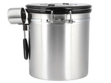 Stainless Steel Coffee Bean Airtight Canister Tea Dried Fruits Storage Container 1.8L V1294-YM0901-3118200204211