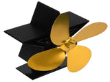 4 Blade Thermal Heat Powered Wood Stove Fan Fireplace Accessory for Heat DistributionGold V1294-YM0901-3117200136215