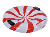 Round Winter Snow Tube Adult PVC Inflatable Skiing Ring with 2 Handles for Outdoor Snowboarding Red V1294-YM0523-3111210415211