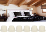 6PCS CreamColoured Fabric Cloth Lamp Shade Replacement for E14 Wall Lamp Chandelier Home Decoration V1294-YM0901-3119200091411