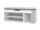 Artiss Shoe Rack Bench Shoe Cabinet White Allen FURNI-N-BENCH-145-WH