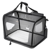 FEANDREA Dog Kennel Transport Box Folding Fabric Pet Carrier 60cm Black V227-3309641000990