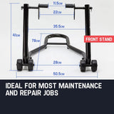 T-REX Motorcycle Stands Front & Rear Heavy-Duty Motorbike Lift Paddock Steel V219-ATOMSTTRXA79P