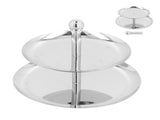 Fruit Tray Stainless Steel 2 Layers Multifunctional Durable Self Service Cupcake Stand for Home V1294-YM0710-3118210271911