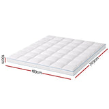 Giselle Bedding 1500GSM Bamboo Pillowtop Mattress Topper 10cm Thick Pad for Back Pain Relief, High TOPPER-BAM-10-K