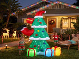 Jingle Jollys Christmas Inflatable Santa Tree 2.5M Height Flashing Light Decorations Illuminated XMAS-INF-TREE-8FT