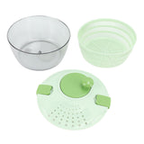 Salad Spinner Plastic Time Saving Fast Mixing Washable Rotatable Veggie Washer for Kitchen Green V1294-YM0703-3118230005511