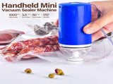 Handheld Mini Vacuum Sealer Machine Cordless USB Rechargeable Vacuum Sealing System Food Storage V1294-YM0901-H21886BL
