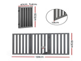 i.Pet Dog Gate Playpen Enclosure 3 Panels Pet Door Fence Wooden Play Pen Stair PET-GATE-WD-139X60-GR