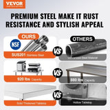 Stainless Steel Prep Table, 30 x 72 x 34 Inch, Heavy Duty Metal Worktable with 3 Adjustable Height V952-CFBXGGZTLCWJS66RVV0