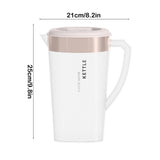 Clear Plastic Pitcher with Lid for Cold Drinks, Iced Tea, Lemonade & Milk, 1-Quart Capacity, V1370-AZ4-09212