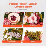 VEVOR Artificial Decorative Wreath 48.26 cm Pink Peonies Hydrangeas Year Round V952-ZSHHMDHFHL19ICBRDV0