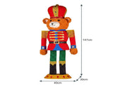 Christabelle 1.47m Teddy Bear Nutcracker Christmas Light Up Display LED Outdoor Indoor Xmas Yar 112_SHE208