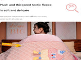 Coffee Thick Fleece Cartoon Cookie Pillow Blanket 2-in-1 for Winter Car and Office Use V888-ELOSUNG28648