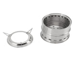 Mini Alcohol Stove for Camping Hiking Stainless Steel Campfire Stove With Storage Bag Round V1294-YM0626-3111220316811