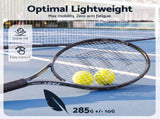 Everfit 27 Inch Tennis Racket Lightweight Racquet for Beginner Adult Players Black TR-FASTCRTL-BK
