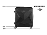 Wanderlite 28-inch Luggage Set with TSA LockABS Hard Shell Travel Suitcase Organiser Luggage Case LUG-ABS-DM-28-BK