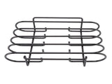 Rib 4 Rows Capacity Compact Portable Iron Material Black Durable Reusable Barbecue Standing Rib V1294-YM0715-3111220163111