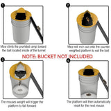 Mice Trap Reusable Bucket Lid Mouse Rat Trap Household Rat Catcher Humane Outdoor Indoor Rat Trap V1294-YM0901-10278646