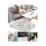 2 Pack Medium Dog Cooling Mat 91x58cm - Reversible Self Cooling & Warm Pet Bed Pad - Granny Grey & V888-ELOSUNG41347