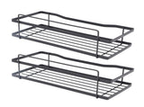 Bathroom Wall Organizer Rustproof Adhesive Carbon Steel Shower Shelves with Hooks for Toilet Kitchen V1294-YM0901-3112230064611