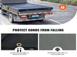 Dump Truck Mesh Tarp, 6 x 14 ft, PVC Coated Black Heavy Duty Cover with 5.5" 18oz Double Pocket, V952-KCPVC6X1418OZJELJV0