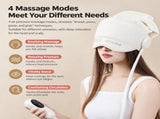 3-in-1 Heated Head Eye and Neck Massager with 360&deg Wrap Design, Adjustable Corded Controller and V1341-ZY-EP7EY8BP-BEIGE