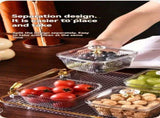 1-Piece 8-Compartment Snack Tray, BPA-Free Plastic Food-Grade Snack Organizer, Perfect for Nuts, V1106-GGSND001