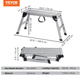 VEVOR Folding Work Platform, 330 lbs Load Capacity, Aluminum Drywall Stool Ladder, Heavy Duty Work V952-ZDPTGDBKD76CMO2TUV0