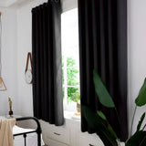 2pcs Set Black Durable Thickened Mildew proof Lightproof Curtain Household V1294-YM0901-JY16889-05
