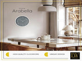 30 cm White and Grey Silent Wall Clock, Modern Analog Quartz Clock for Kitchen, Office and Bedroom V1188-MS-731-154