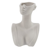 Human Head Face Flower Vases Portrait Vase Decorative Nordic Flower Pot Ornament Ceramics Statue V1192-AZ-W-13788