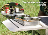 Portable Large Barbecue Charcoal Grill Stove Foldable Kebab Stainless Steel BBQ Grill With 2 Grill V985-PATIOBBQGRILL