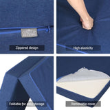 Giselle Bedding Foldable Mattress Folding Foam Single Blue FOAM-MFM-TRIO-BU