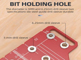 2-in-1 Cabinet Door Drilling Locator Template for Hinge and Handle Installation, Alloy Woodworking V1341-ZY-59PA4MXW-A