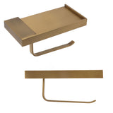 Paper Towel Holder Antique Style Pure Copper Wall Mounted Stable Floating Towel Holder with Shelf V1294-YM0626-3112220097211