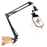 Embroidery Hoop CrossStitch Stand Adjustable Metal Rotated Embroidery Hoop Holder with 360 Hoop V1369-AZ3-W-08326