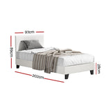 Artiss Bed Frame Single Size Boucle NEO BFRAME-H-NEO-S-TED-AB