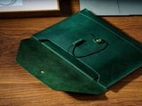 PU Leather File Folder Case Leather Document Folder with String Closure, PU Leather File Wallet V1370-AZ4-12938