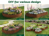 Green Fingers Garden Edging 10ft Metal Flexible Garden Border Corrugated Steel Lawn Edging Rust XFEL-GED-10FT-BZ
