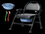 Levede Shower Tiolet Commode Chair Bedside Seat Elderly Pregnant Disability Aid BATH1022-BK-AU