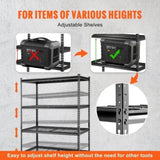 VEVOR Storage Shelving Unit Garage Storage Rack 5-Tier Adjustable 907.2 kg Load V952-XLZLKHJCL24DXPVPAV0