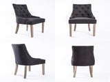French Provincial Dining Chair Oak Leg AMOUR BLACK V274-FT-FC8443-BK1