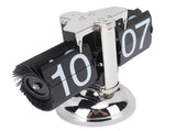 Flip Clock Large Number Battery Powered 304 Stainless Steel Tabletop Retro Flip Clock for Home V1294-YM0710-3115230112012